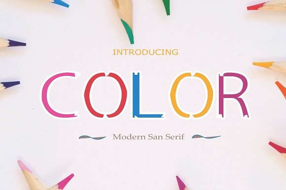 Color Display Typeface for Joyful Brand Visuals