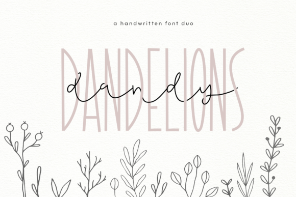 Dandy Dandelions Duo: A Script Handwritten Font for Digital Charm
