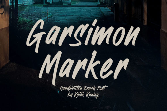 Garsimon Marker Font: A Bold Script for Editorial Design