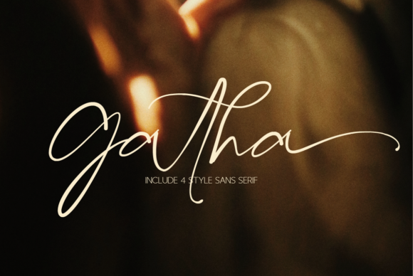 Gatha Duo Font: Elevate Campaign Visuals with Modern Script and Sans Serif