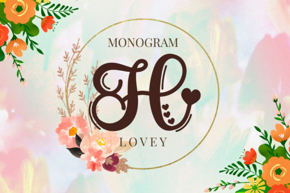 Lovey Monogram Font: Elegant Script for Editorial Design