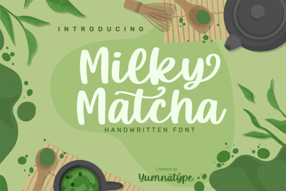 Milky Matcha Font for Handwritten Branding and Design