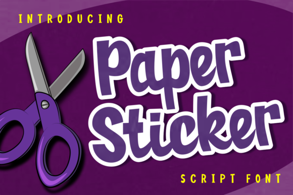 Paper Sticker Font for Handmade and Digital Creations