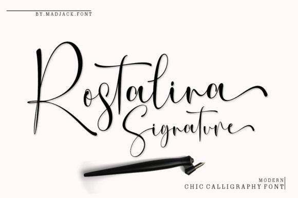 Rostalina Signature: A Romantic Font for Editorial Design