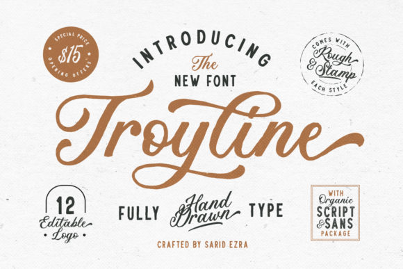 Troyline Font: A Retro Styled Typeface for Editorial Design